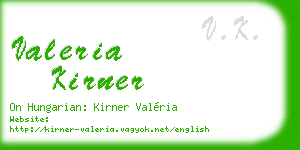 valeria kirner business card